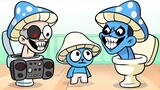 SKIBIDI but EVERYONE are SMURF CAT // Poppy Playtime Chapter 3 Animation