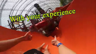 Water park water slides POV