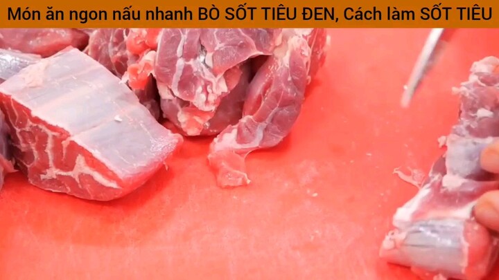 cách làm bò sốt tiêu đen siêu ngon hấp dẫn