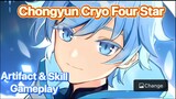Genshin impact Indonesia - Pembahasan Chongyun Cryo Four Star mengenai Artifact dan Skill + Gameplay