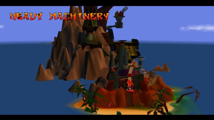 Crash Bandicot 1 - #19 Heavy Machinery Walkthrough (No Damage + Gems)  [PS1] [Pl