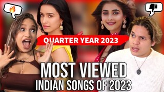 Some are VERY questionable...| Waleska & Efra React to '2023's Most Viewed Indian Songs on YouTube'