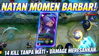 Natan Momen Barbar! 💥 14 Kill Tanpa Mati & Damage Meresahkan Lawan, Auto Win di Rank! 🏆🔥