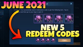 ML REDEMPTION CODES JUNE 2021 - NEW 5 REDEEM CODE IN MOBILE LEGENDS