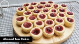 อัลมอนด์ทีเค้ก หน้าแยมเบอรี่ Almond Tea Cakes with Mix Berries Jam | AnnMade