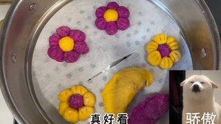 Roti kukus bunga yang indah