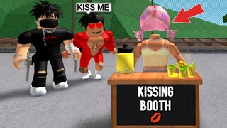 I Opened a KISSING BOOTH to EXPOSE ODERS..(Murder Mystery 2)