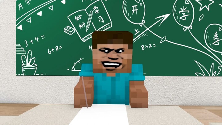 Perbedaan Minecraft sebelum dan sesudah ujian saya