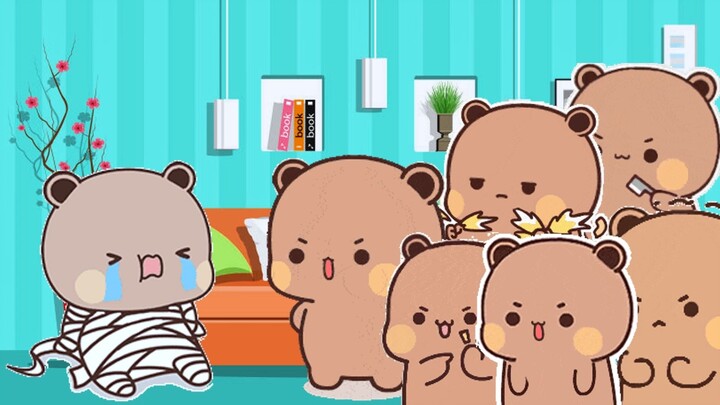After Yi Er was bullied by the bad bear, Bu Bu avenged Yi Er! 😄😄😄