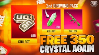 Free 400Uc! | Free 350 Green Crystal Again | New Growing Pack | Free Gun M416 Skin | Pubg Mobile