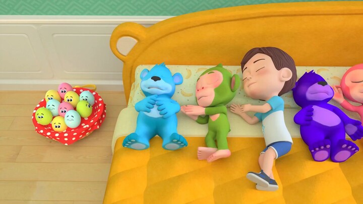 Ten in the Bed 💤 Classic Counting Nursery Rhymes for Newborns & Babies / 英文早教童谣：十个在床上