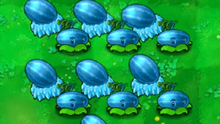 Tanaman acak keluarkan 10 Ice Melon! Pertama kalinya kalahkan Raja Zombie!