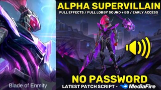 Alpha General Void SuperVillain Skin Script No Password - Full Lobby Sound & Full Effects | MLBB