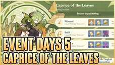 Event Days 5 Caprice Of The Leaves - Genshin Impact