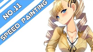 " Twintail Tsundere " Anime digital speed paint Medibang illustration NO.11