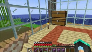 1.21 Minecraft 2054: Sử dụng kính để nâng bức tường của ngôi đền dưới nước, mang hộp shulker về nhà 