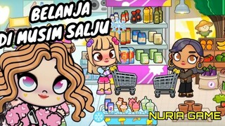 SARITUN BELANJA BULANAN SAAT SALJU - DINGIN ❄☃️ JADI RIBUT DI PASAR 😅 #avatarworld #nuriagame