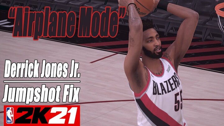 Derrick Jones Jr  Jumpshot Fix NBA2K21 with Side-by-Side Comparison