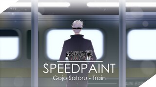 Gojo Satoru - Train (Speedpaint Drawing)