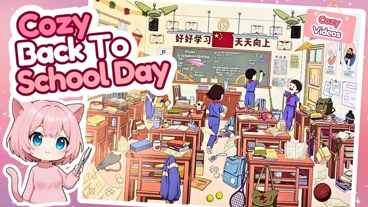 Cozy Back to School Classroom 3D Sticker Scene 📚✏️ | Kawaii 3D Sticker Build