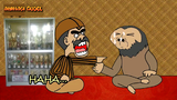 Animasi Gudel - Bapak Muka Monyet jadi Titan dan pengen Ganteng