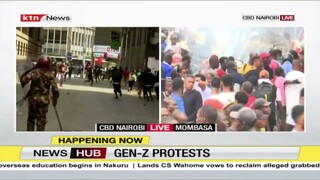 Gen - Z Protesters drop empty coffins along Moi Avenue