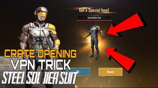 NEW TRICK, GET STEEL SOLDIER SUIT - CRATE OPENING | PUBG MOBILE