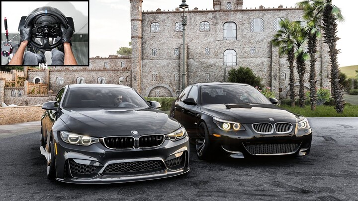 BMW M4 F82 & BMW M5 E60 CONVOY | Forza Horizon 5 | Steering Wheel Gameplay