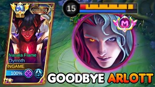 GOODBYE META ARLOTT | WHEN META MEET DAMAGE HACK DYRROTH🥶| BEST BUILD MLBB