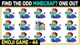Minecraft Odd One Out Emoji Games No 44 | Find The Odd Minecraft One Out | Emoji Puzzles With Answer