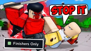 ENTIRE SERVER Uses FINISHERS ONLY in Roblox The Strongest Battlegrounds..