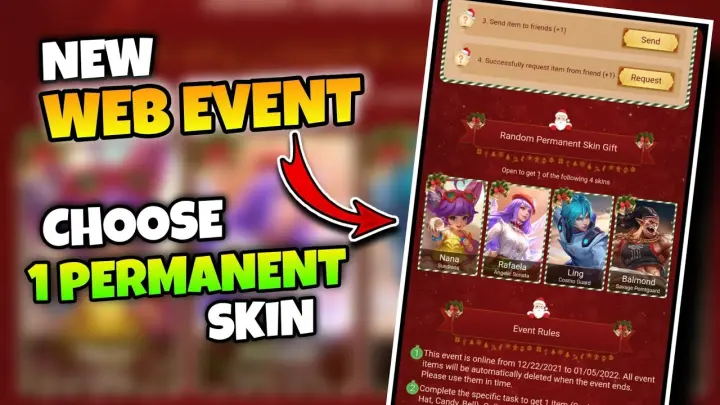 SECRET WEB EVENT | Choose Your 1 PERMANENT Skin Reward in This Web Event (No Need To Invite Friends)