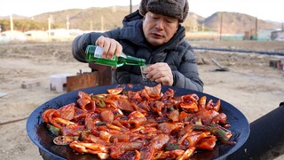 부드럽고 쫄깃한 돼지껍데기 볶음에 소주 한 잔!! (Marinated Grilled Pig Skin) 요리&먹방!! - Mukbang eating show