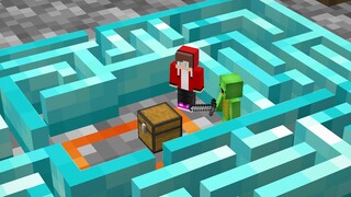 Maizen - Tiny Diamond Labyrinth with JJ and Mikey in Minecraft ? thanks to Mazien Hypercow Cakeman