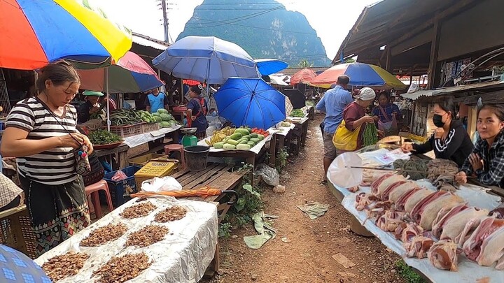 เลาะตลาดบ้านผาสัง เมืองเฟือง สปป.ลาว