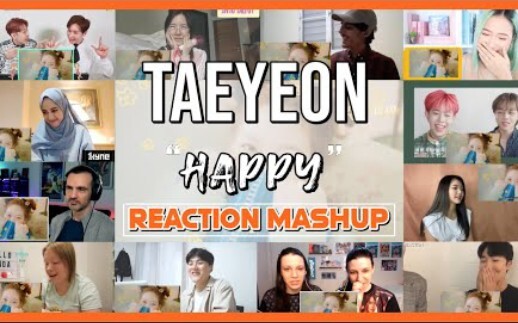 [Multi-Person Split Screen] Reaction Video Compilation/Mashup of Taeyeon’s “Happy” MV