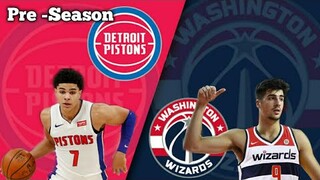 Washington Wizard Vs Detroit Pistons Lineup Comparison Pre -Season
