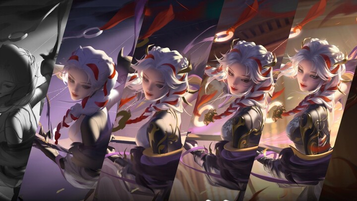 [San Qiaoju] "Glory of the King" ขั้นตอนการวาดภาพของ Yang Yuhuan ในปีเสือ