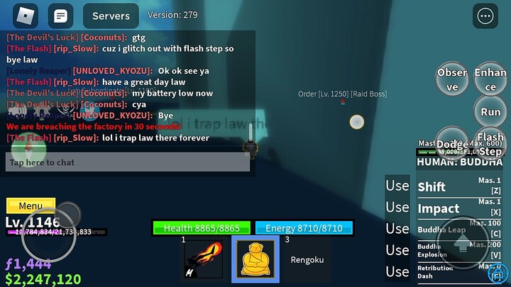 Law trap in lab lol bc i cant solo law raid so i have no choice (Blox fruits)