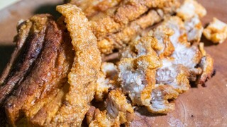 สูตรหมูกรอบ  แบบไม่ต้มไม่ตากไม่อบ หนังกรอบเนื้อฉ่ำ ไม่อมน้ำมัน | ครัวอร่อยมาก