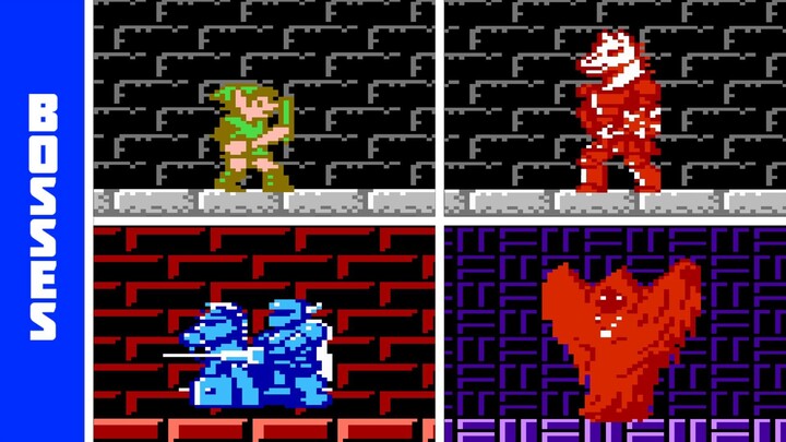 Zelda II The Adventure of Link (NES) - All Bosses