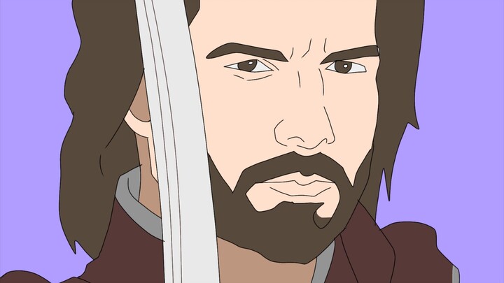 Menggambar Nathan Algren Dari Film The Last Samurai (2003) - Versi Dark Fantasy Di Akhir!