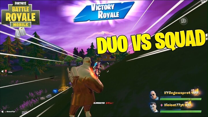 DUO VS SQUAD FORTNITE MOBILE - JIWA BARBAR BERGEJOLAK LANGSUNG AUTO VICTORY ROYALE!