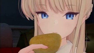 【碧蓝档案】吃零食和喝饮料的时（作者：maufu）