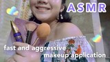 ASMR make-up application on YOU | fast and aggressive | leiSMR