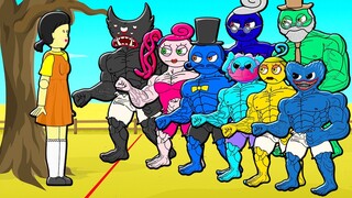 MUSCLE POPPY PLAYTIME PLAY SQUID GAME! Cartoon Animation