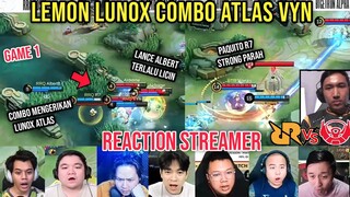 COMBO HARAM LEMON & VYN! REACTION STREAMER RRQ VS BTR MPL ID S10