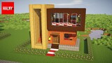 How to build a modern wooden house in Minecraft