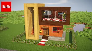 How to build a modern wooden house in Minecraft