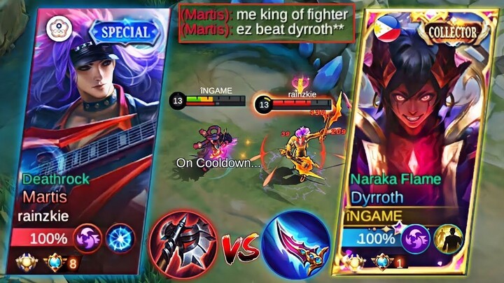 DYRROTH VS PRO MARTIS! WHO IS THE KING OF ALL FIGHTER  BEST BUILD WHO IS WIN